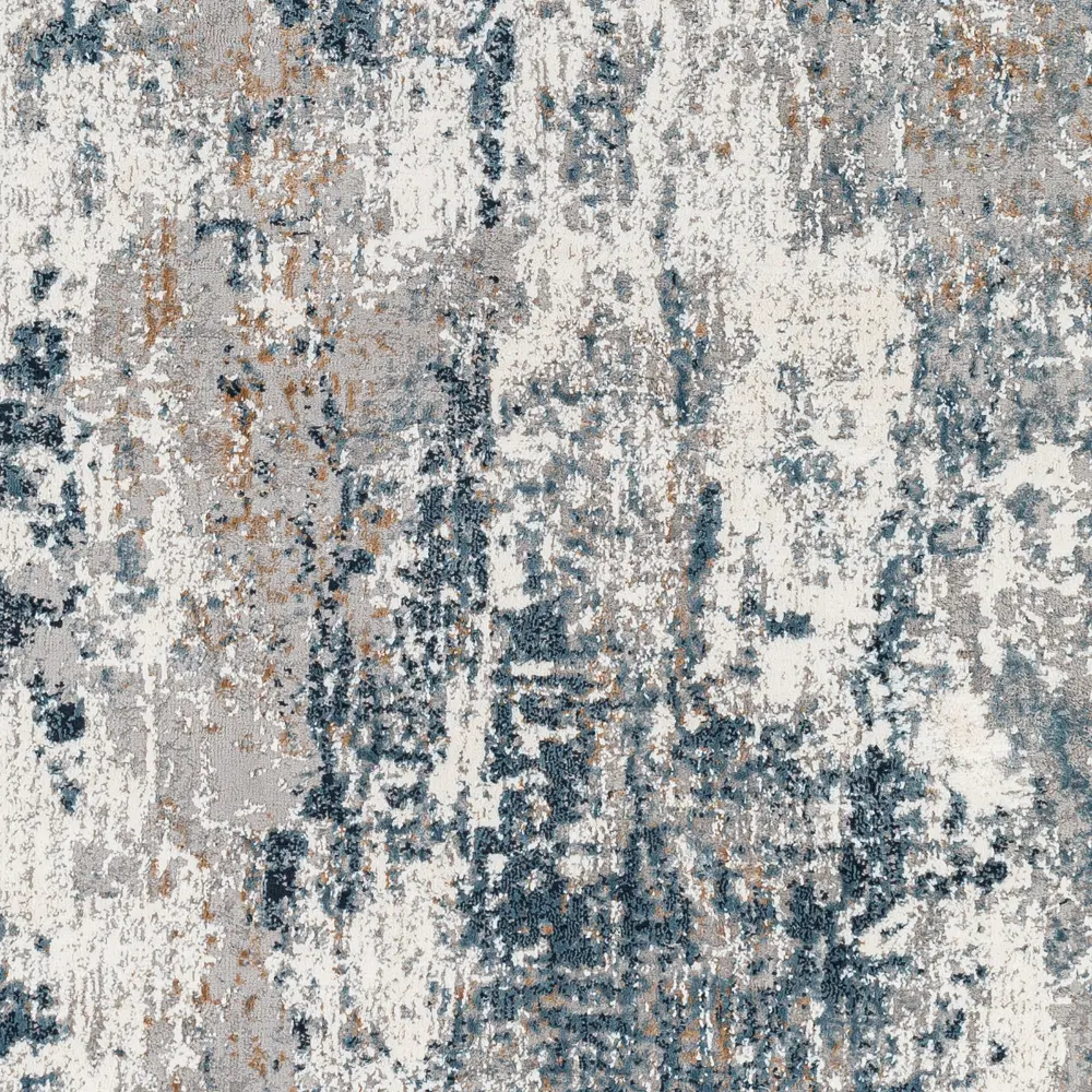 Allegro-Abstract  Blue Bleige Grey Modern Marble Living Dining Rug ALG2306 - Image 3