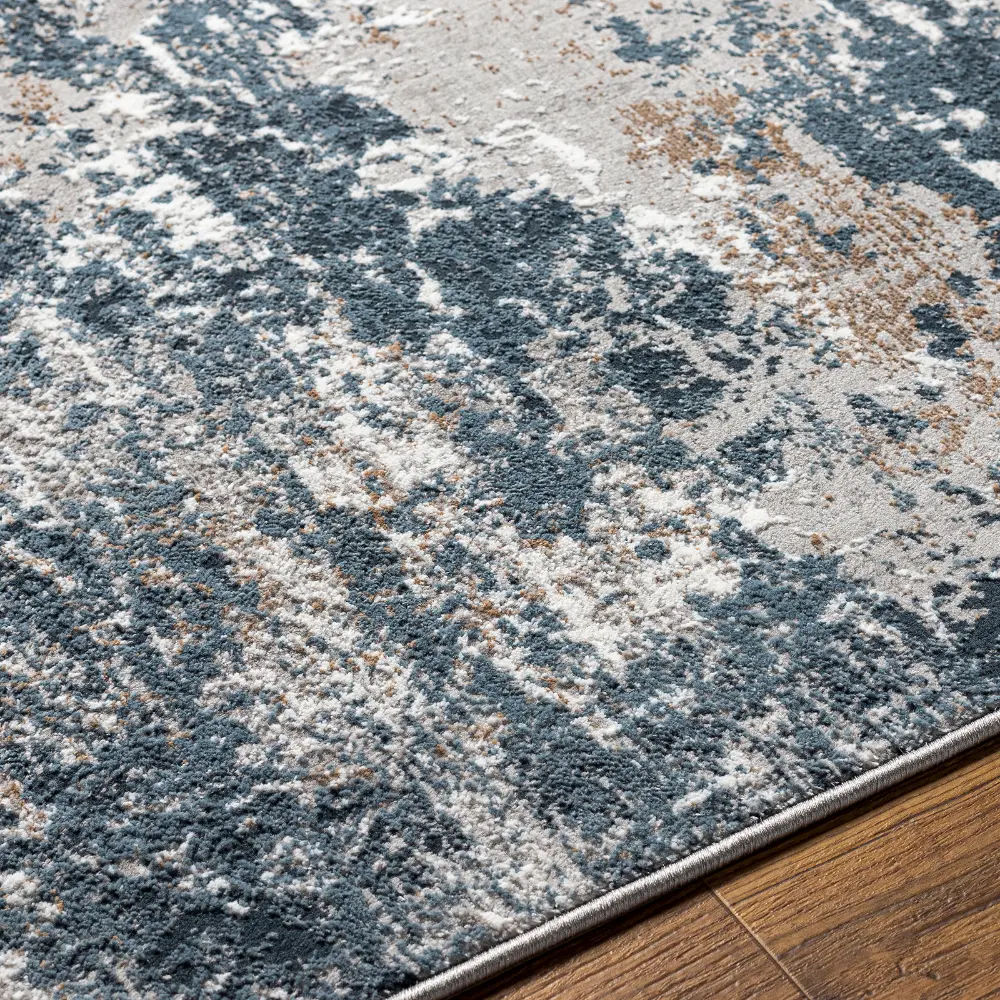 Allegro-Abstract  Blue Bleige Grey Modern Marble Living Dining Rug ALG2306 - Image 4