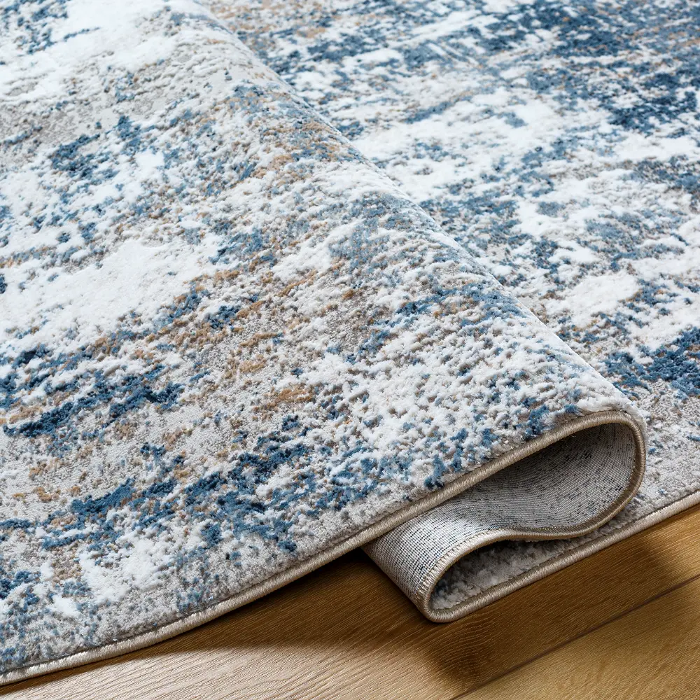 Allegro-Abstract  Blue Bleige Grey Modern Marble Living Dining Rug ALG2307 - Image 4