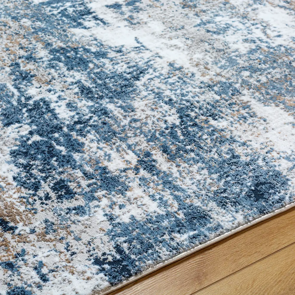 Allegro-Abstract  Blue Bleige Grey Modern Marble Living Dining Rug ALG2307 - Image 5