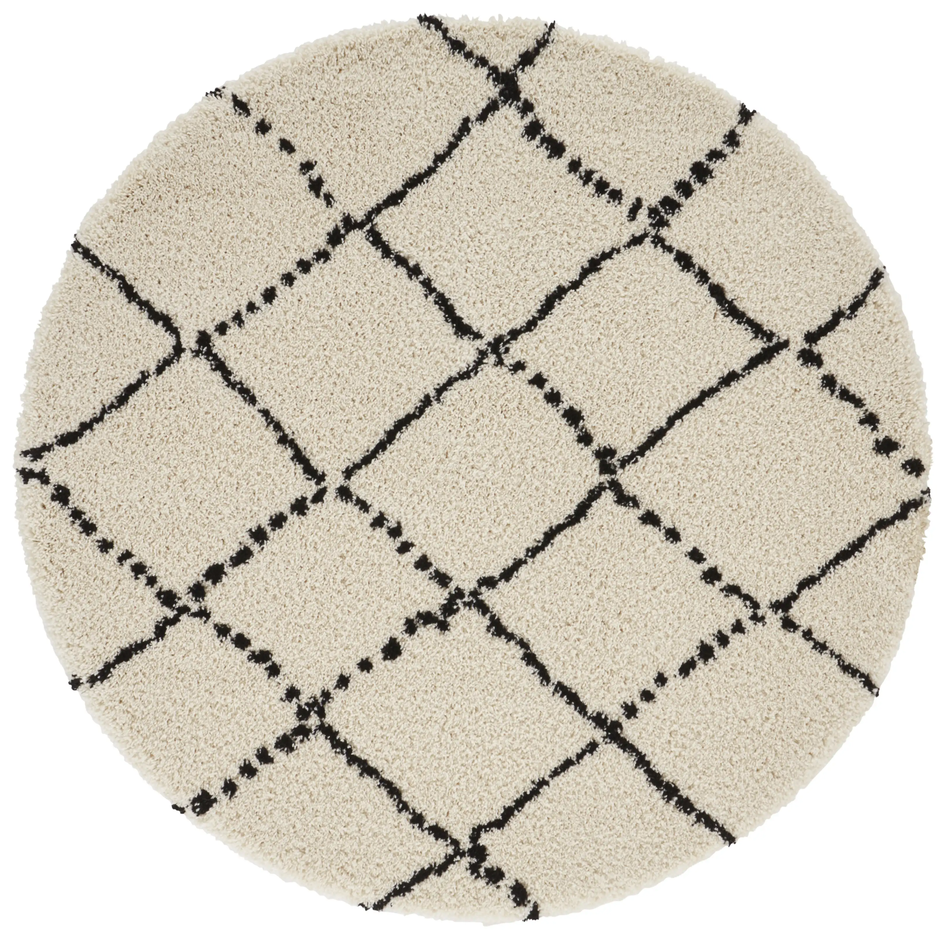 Allure 102753 Hash Cream Black Rug - Image 4