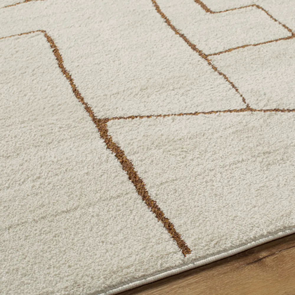 Alma Scandi Modern High Pile Brown Rug - Image 6