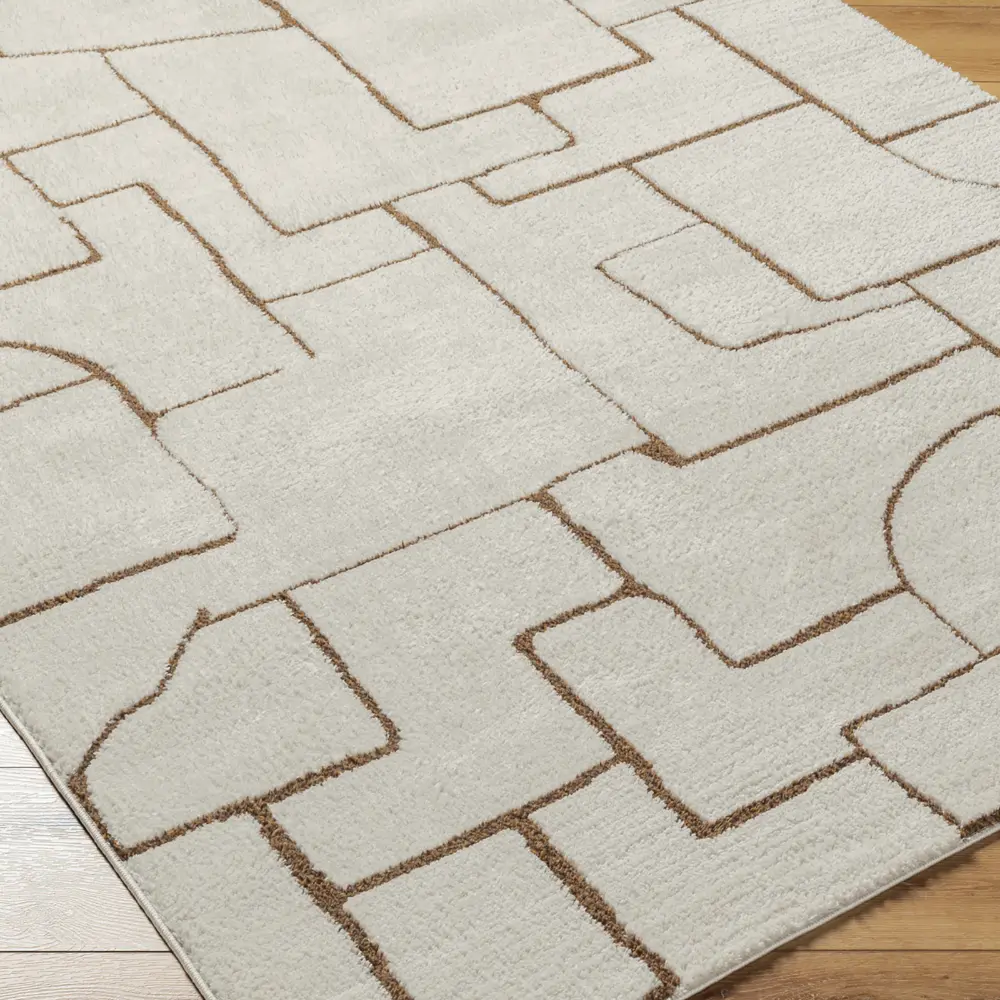 Alma Scandi Modern High Pile Brown Rug - Image 7