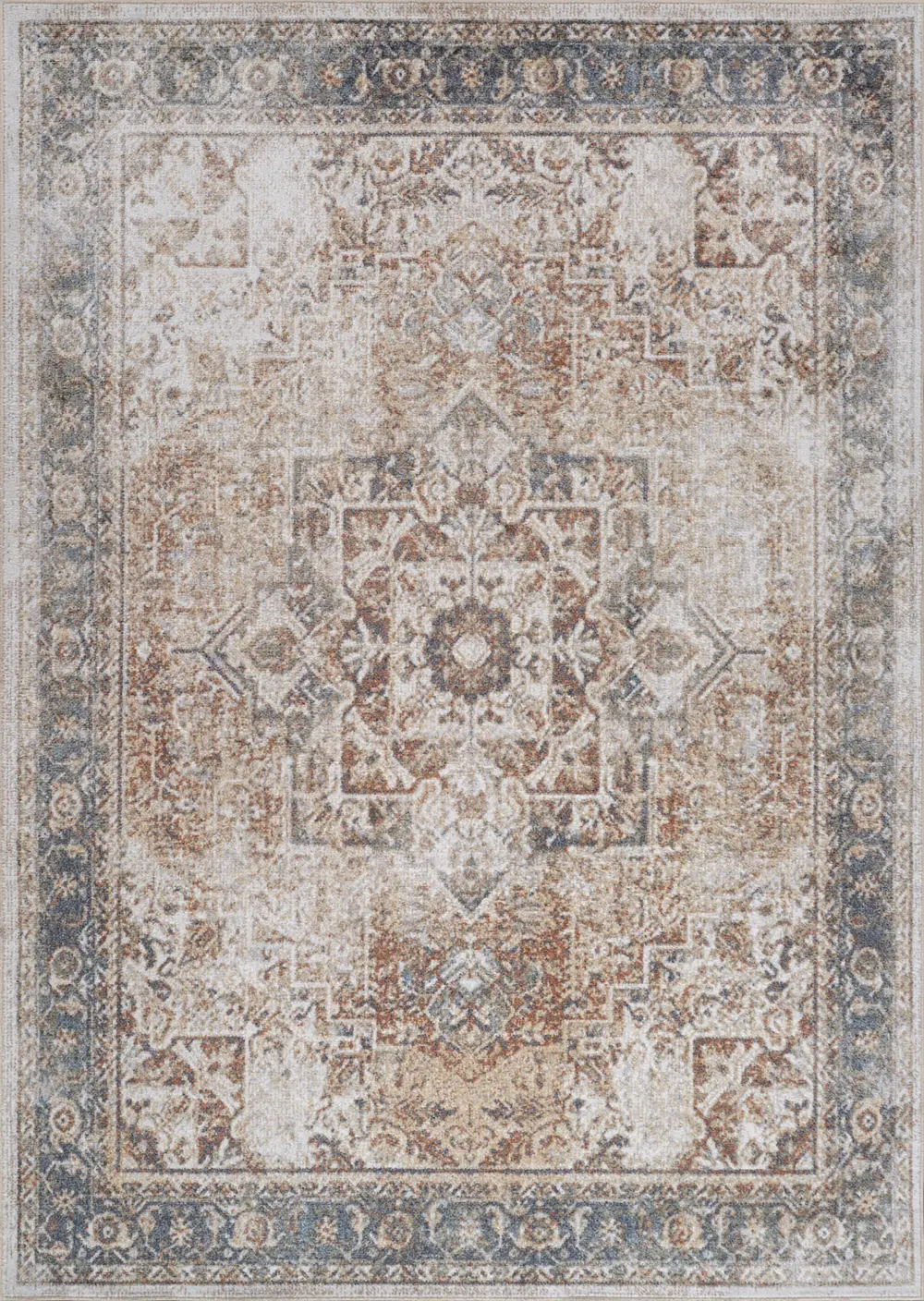 Alora Machine Oriental Modern Boho Burnt Orange Rug - Image 11