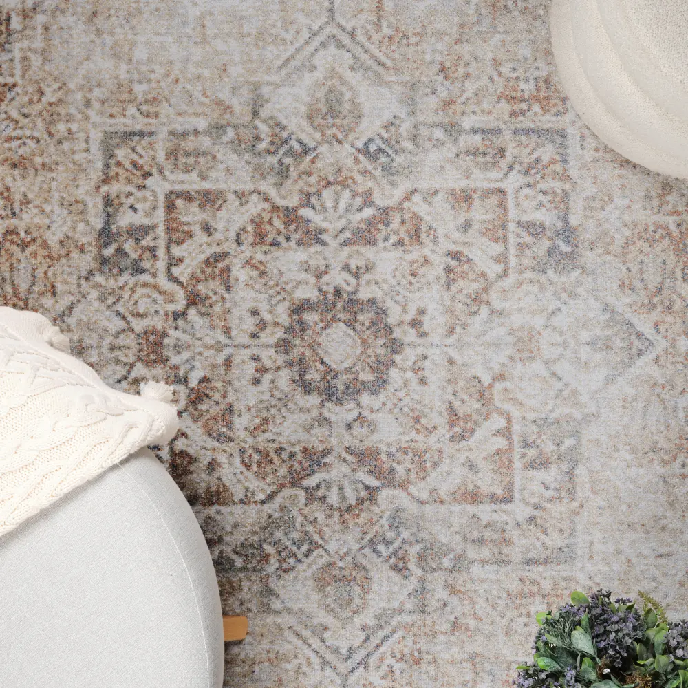 Alora Machine Oriental Modern Boho Burnt Orange Rug - Image 6