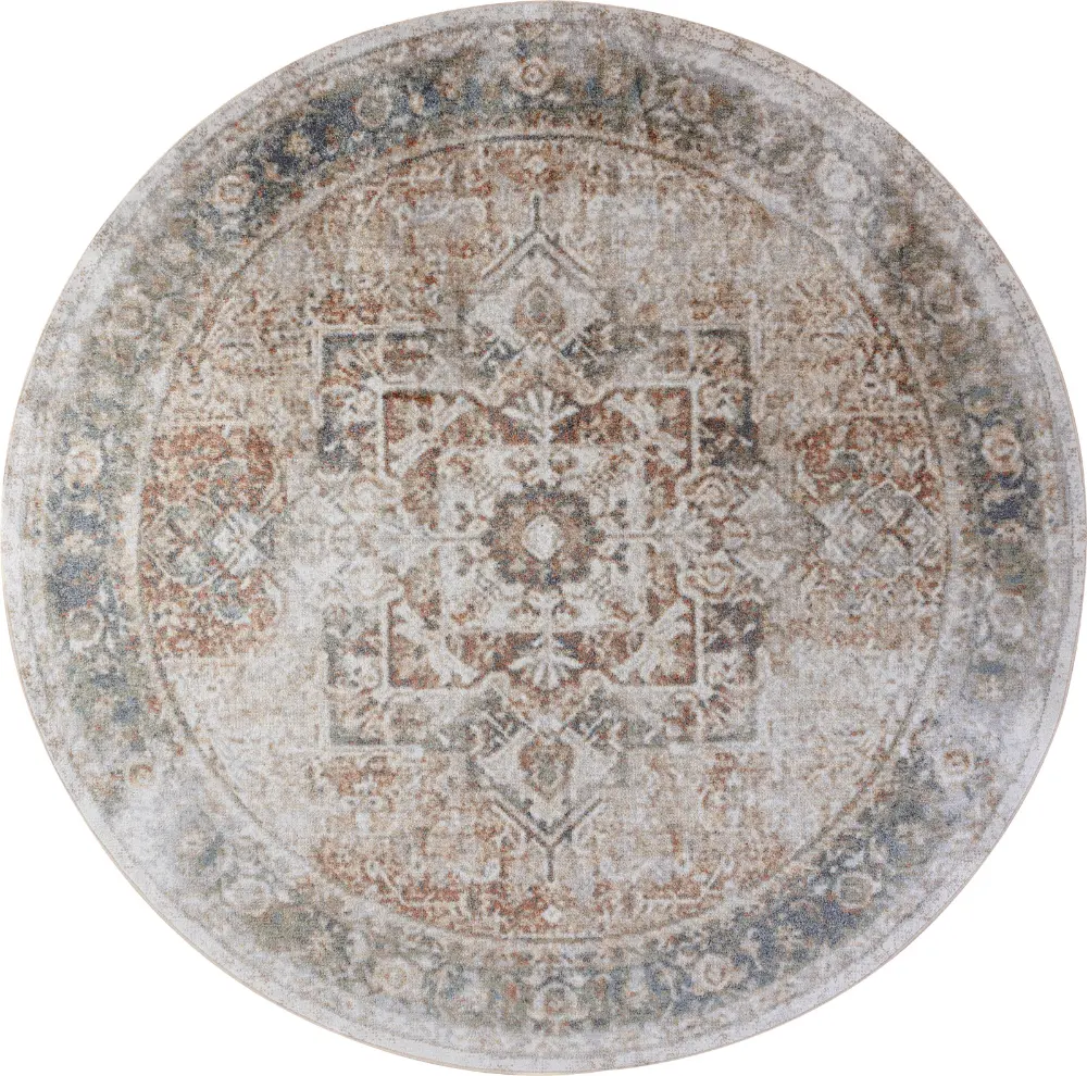 Alora Machine Oriental Modern Boho Burnt Orange Rug - Image 8