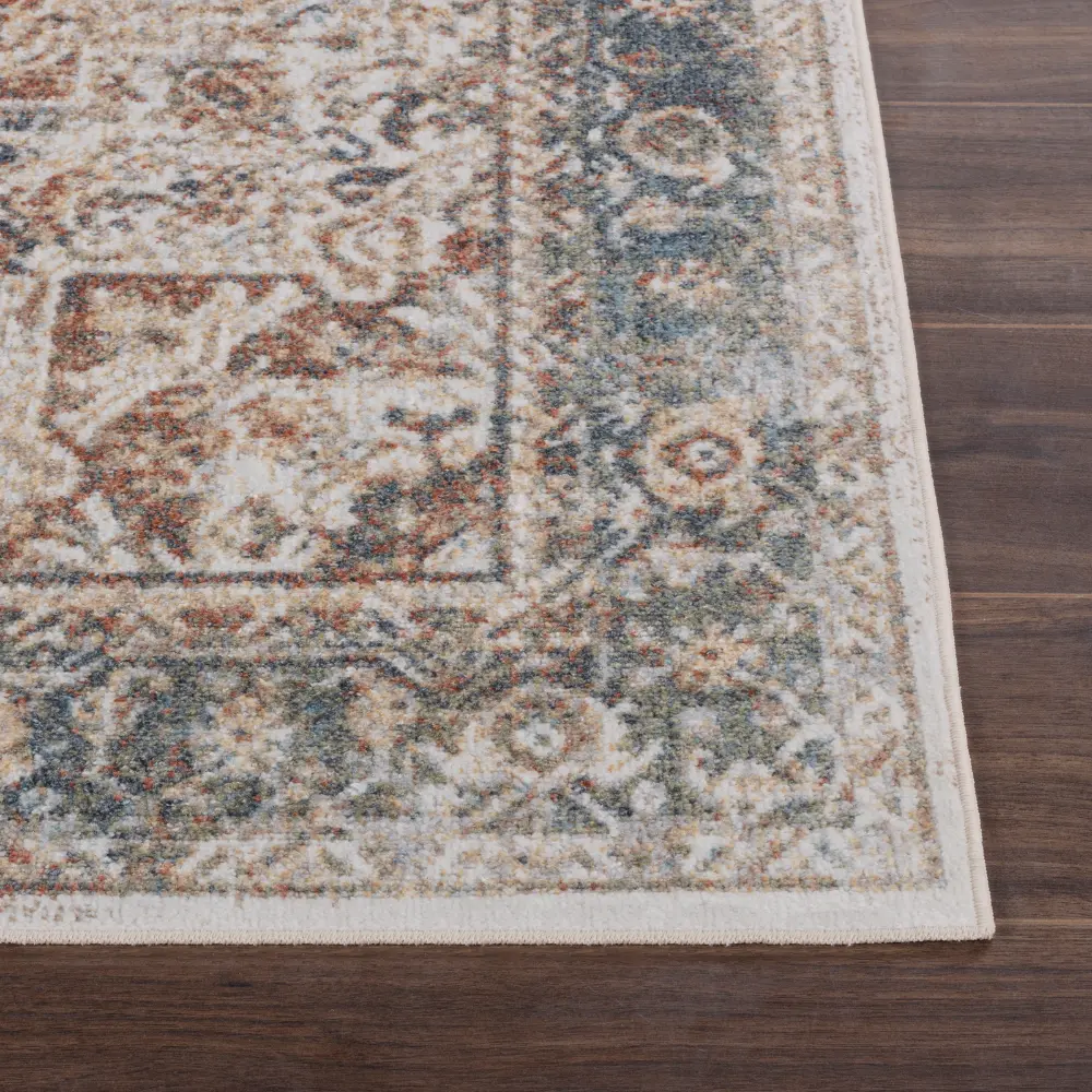 Alora Machine Washable Oriental Boho Burnt Orange Rug - Image 6
