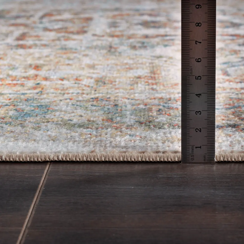 Alora Machine Washable Oriental Boho Burnt Orange Rug - Image 7