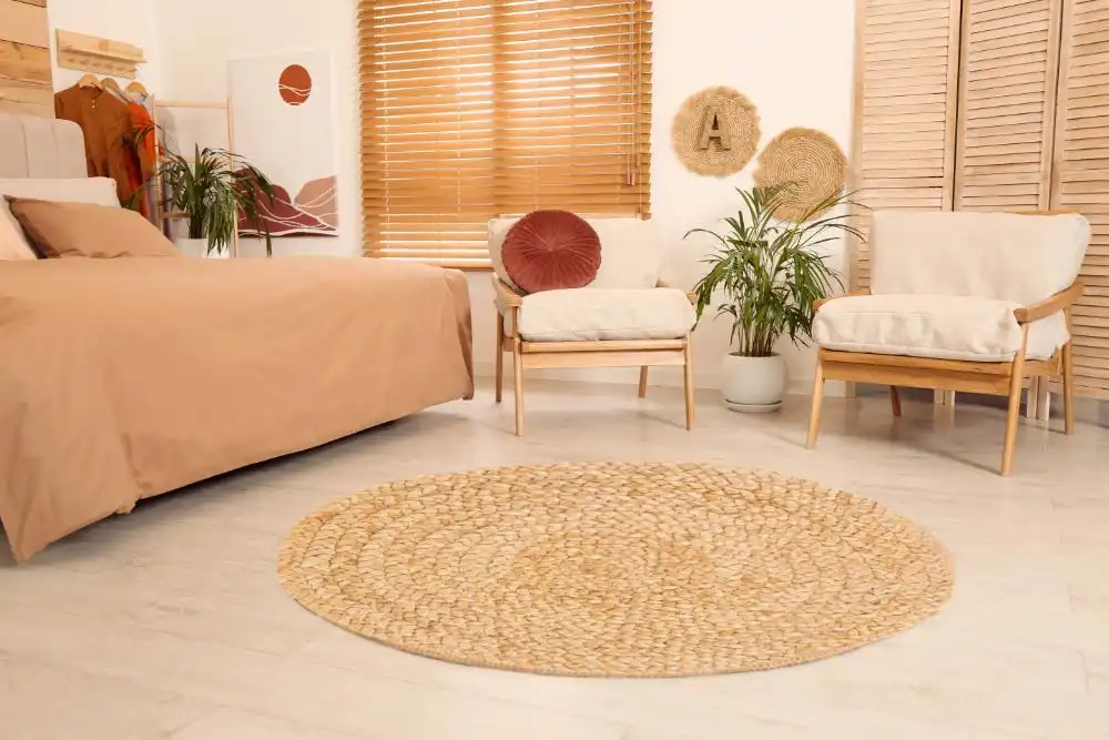 Altrincham Reverseable Heaton Circle Woven Jute Rug - Image 5