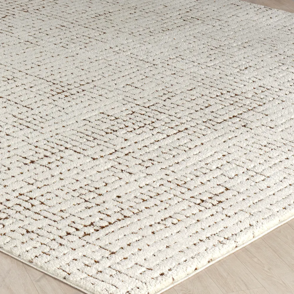Amandine Scandi Modern High Pile Brown Rug - Image 6