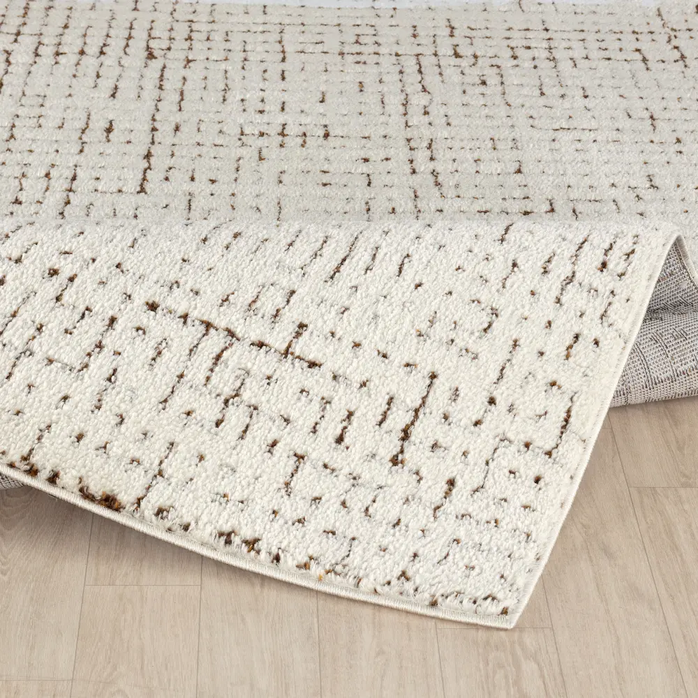 Amandine Scandi Modern High Pile Brown Rug - Image 7