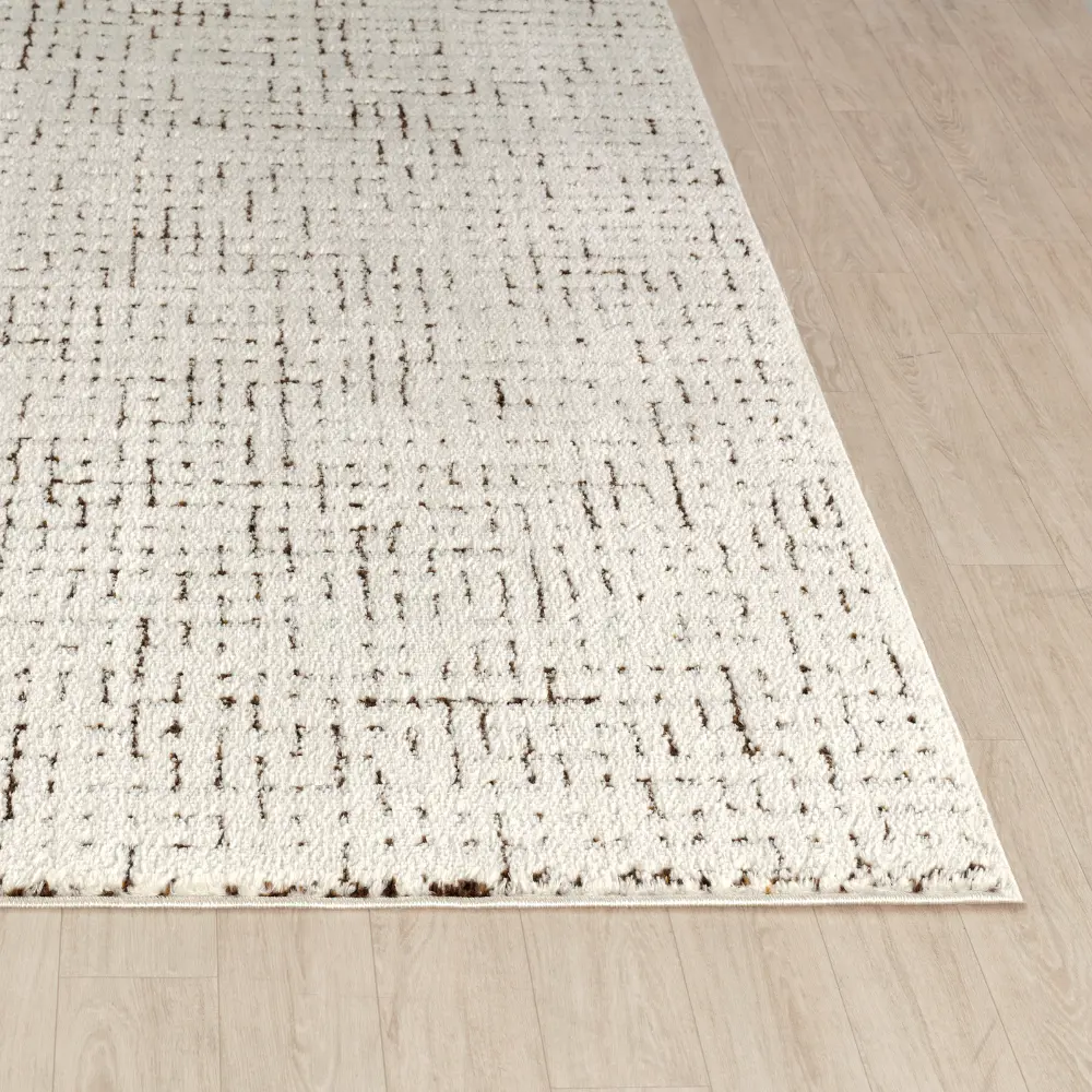 Amandine Scandi Modern High Pile Brown Rug - Image 8