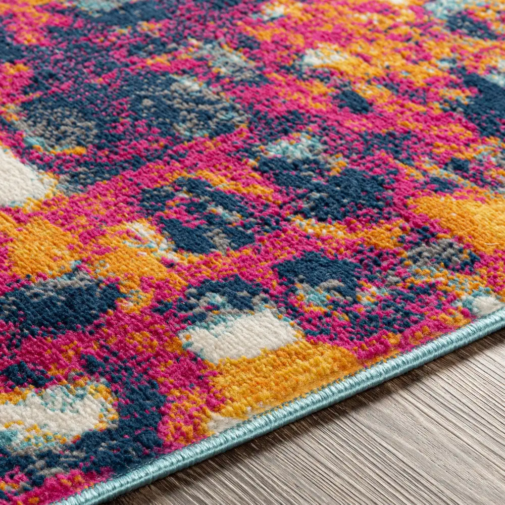Amaya Abstract Modern Marble Saffron Rug - Image 10