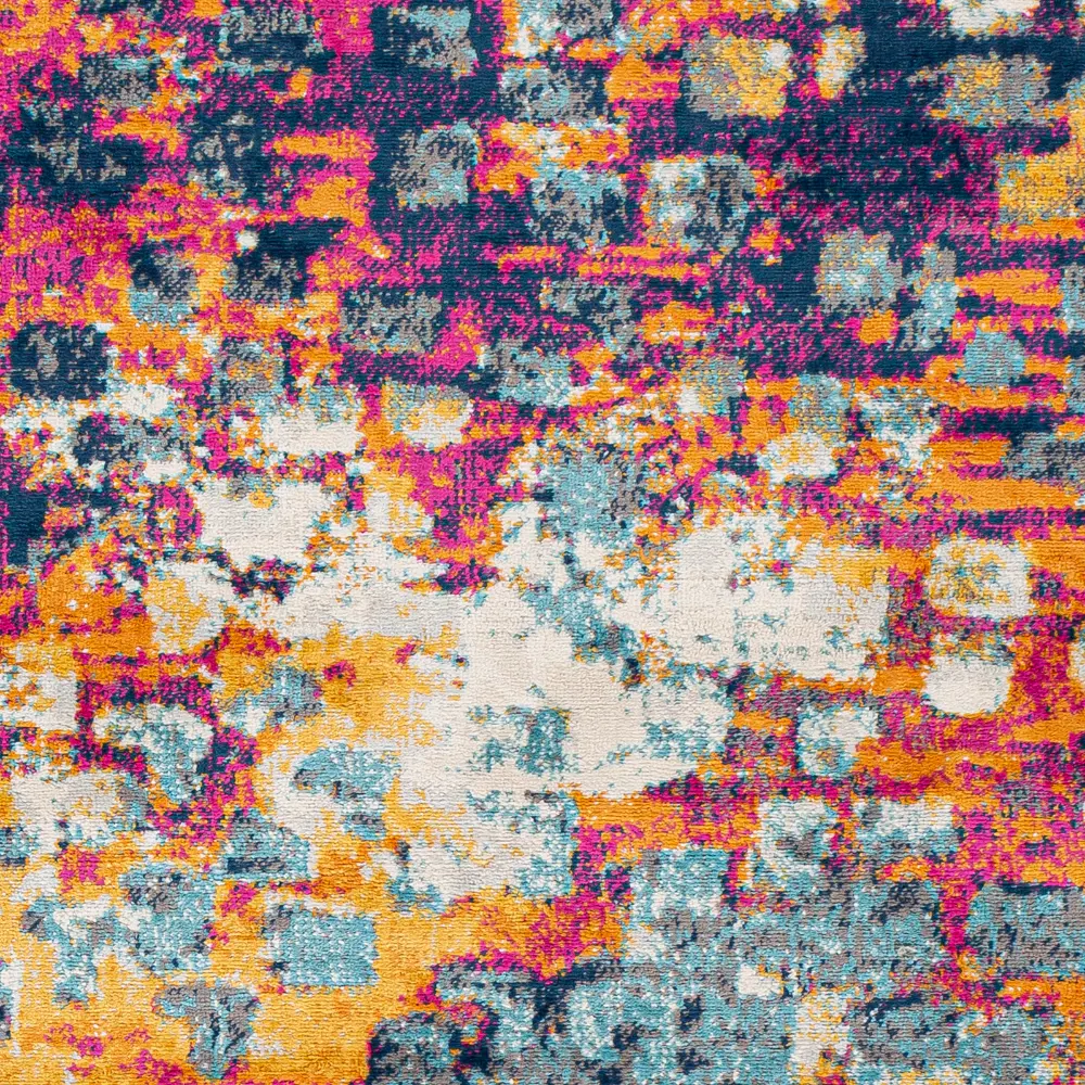 Amaya Abstract Modern Marble Saffron Rug - Image 9