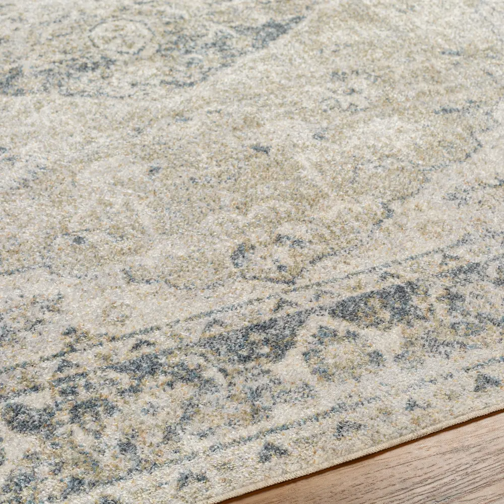 Amayra Machine Washable Traditionnal Boho Olive/Dark Blue Rug - Image 9
