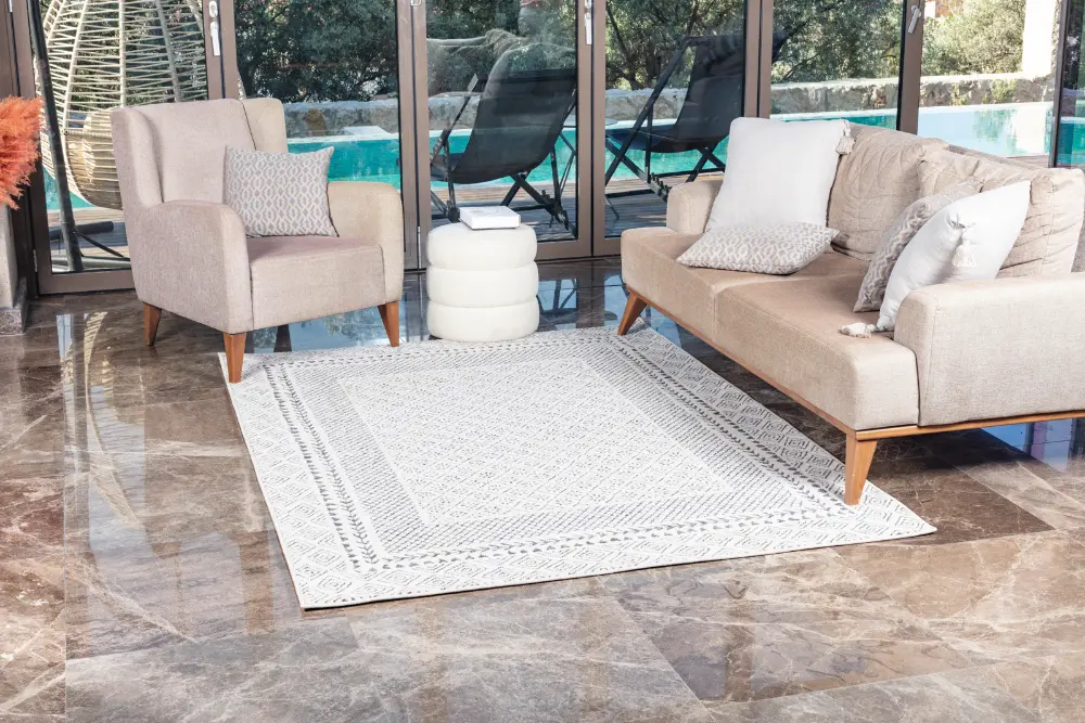 Ambre Scandi Geometric Grey Rug - Image 11