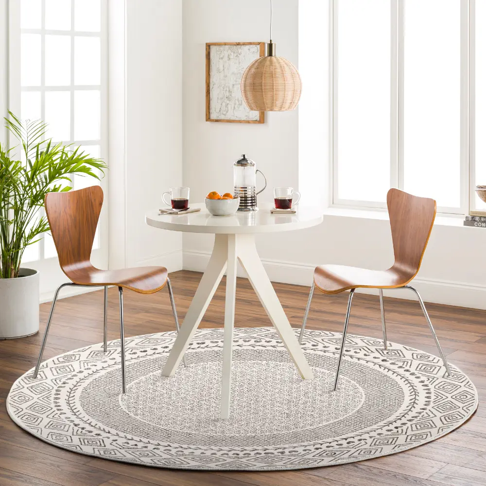 Ambre Scandi Geometric Grey Rug - Image 4