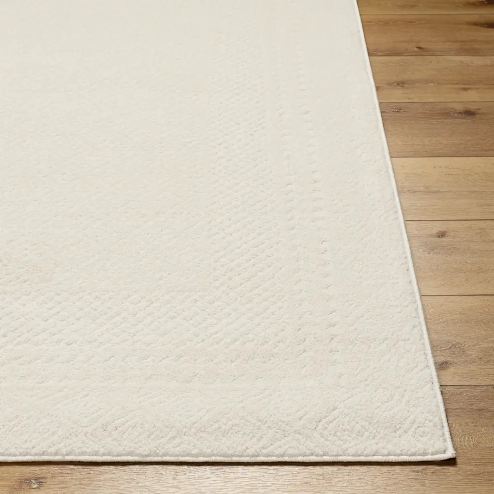 Ambre Scandi Modern High Pile Off-White Rug - Image 3