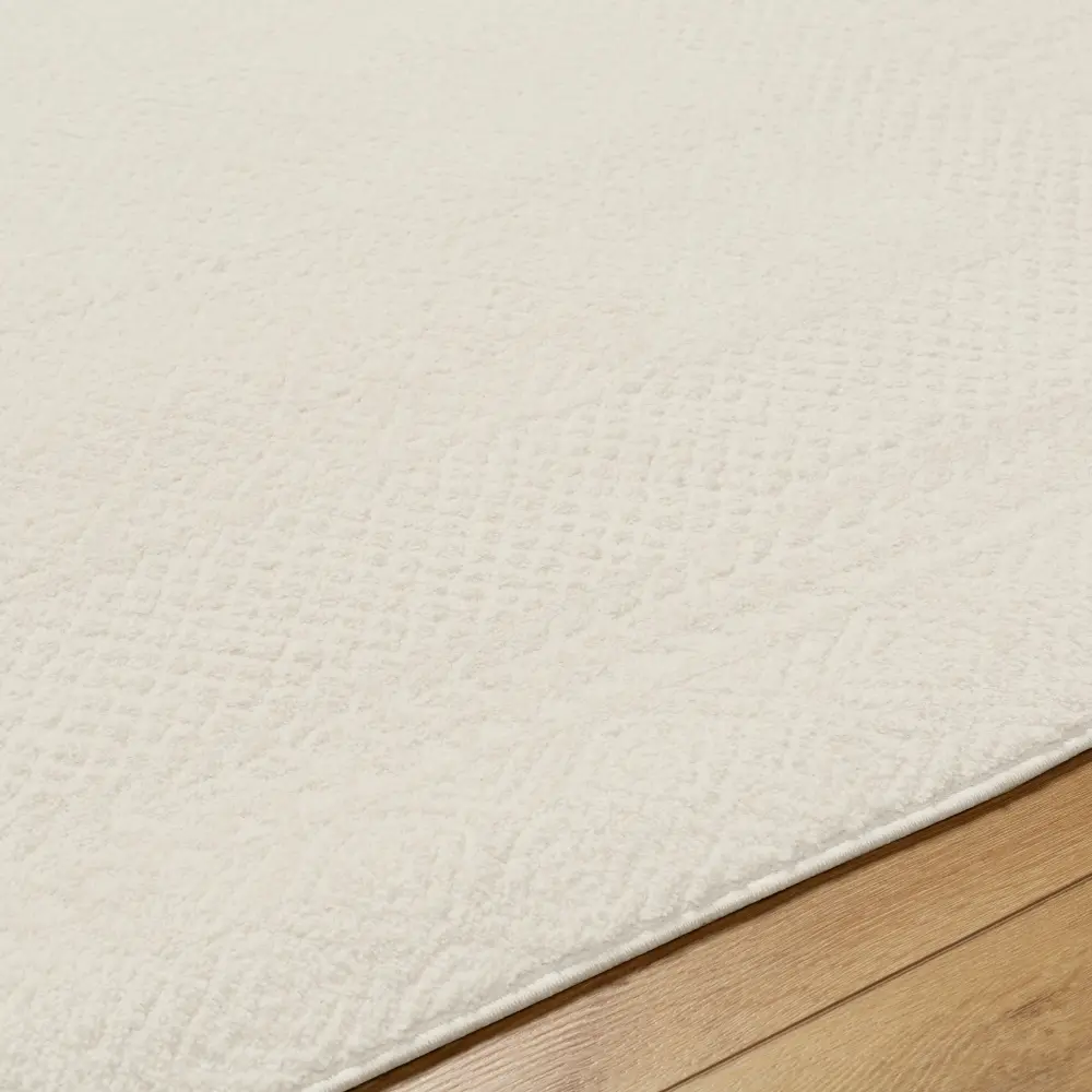 Ambre Scandi Modern High Pile Off-White Rug - Image 5