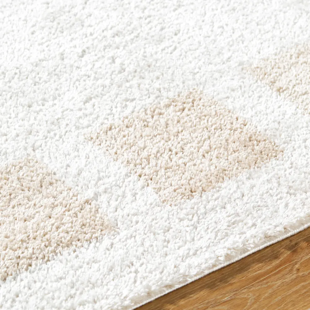 Amine Machine Washable Modern Shaggy Beige Rug - Image 3