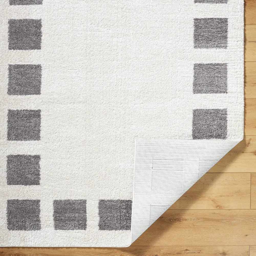 Amine Machine Washable Modern Shaggy Charcoal Rug - Image 6