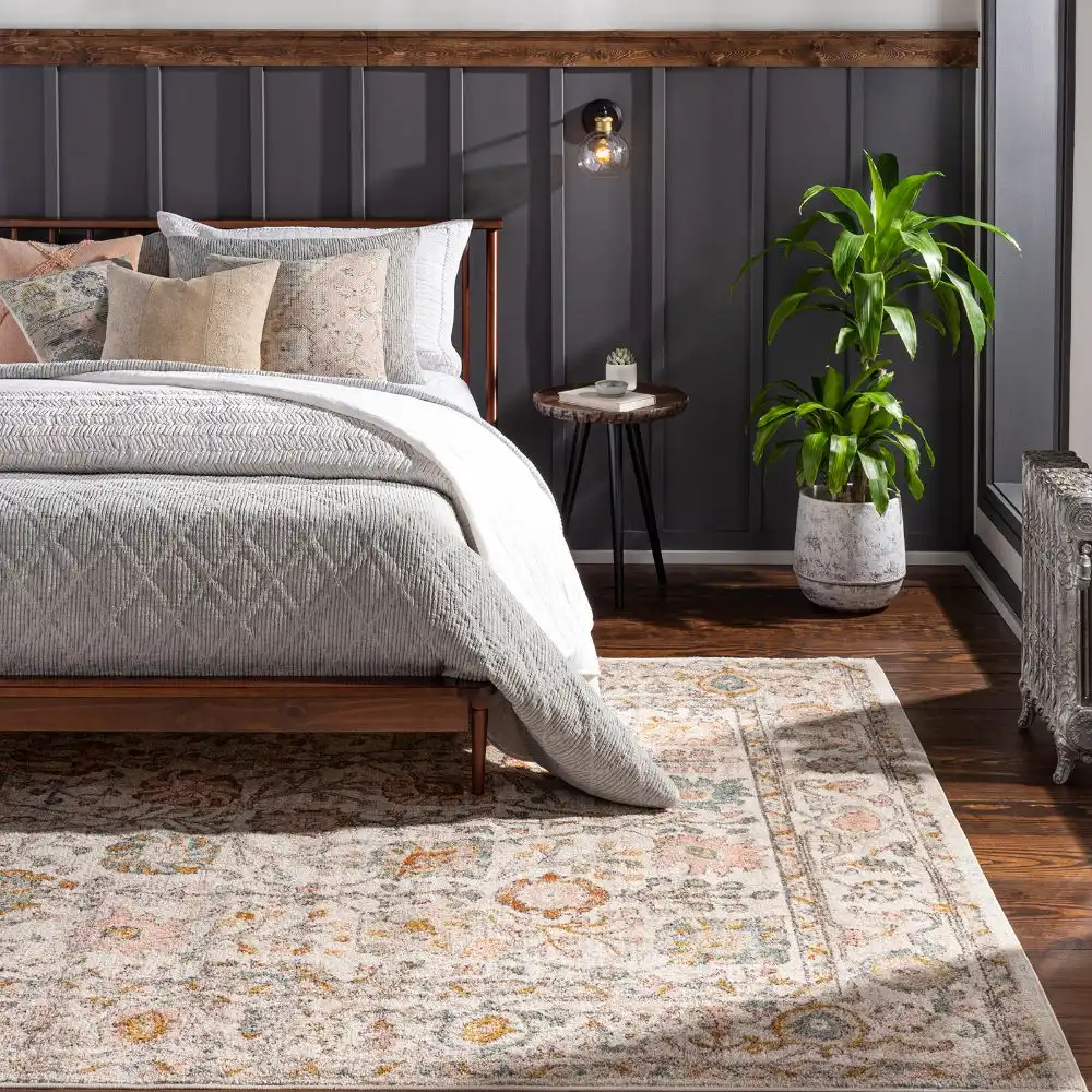 Amira Vintage Oriental Boho Burnt Orange Rug - Image 2