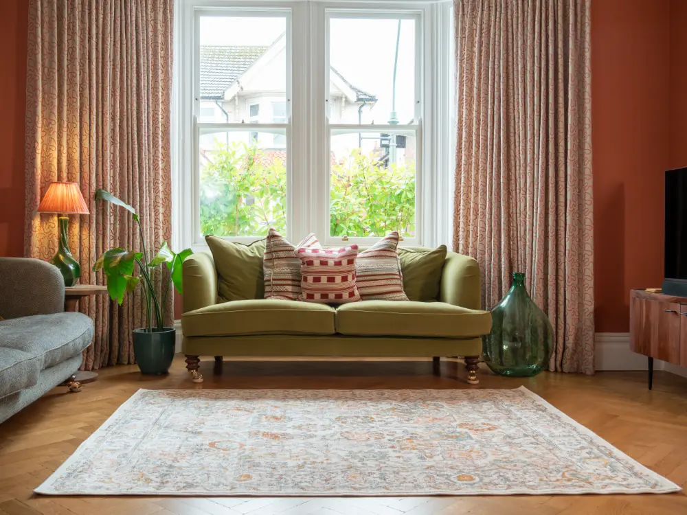 Amira Vintage Oriental Boho Burnt Orange Rug - Image 4