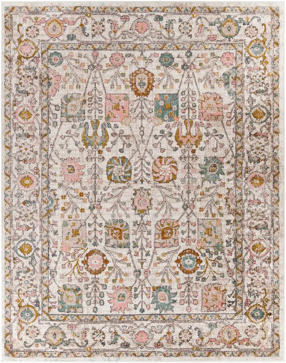 Amira Vintage Oriental Boho Burnt Orange Rug - Image 9