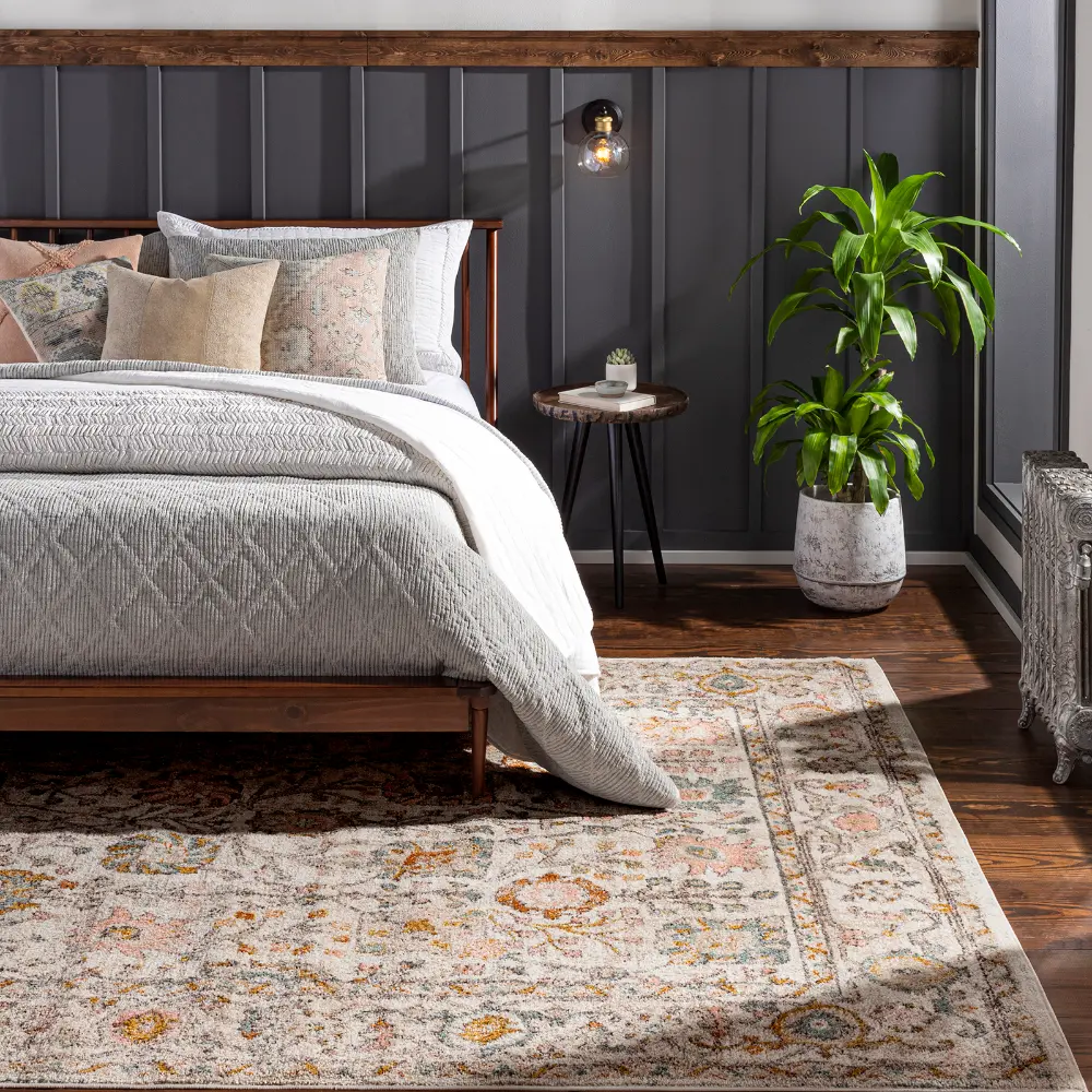 Amira Vintage Oriental Boho Burnt Orange Rug - Image 12