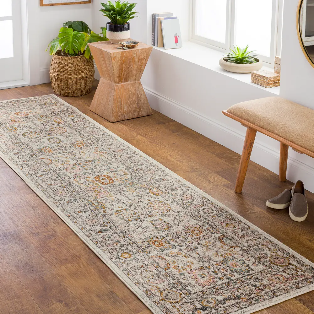 Amira Vintage Oriental Boho Burnt Orange Rug - Image 3