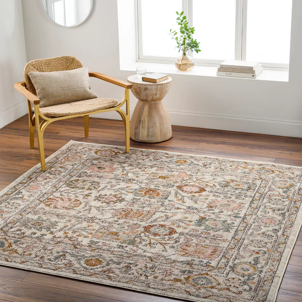 Amira Vintage Oriental Boho Burnt Orange Rug - Image 4
