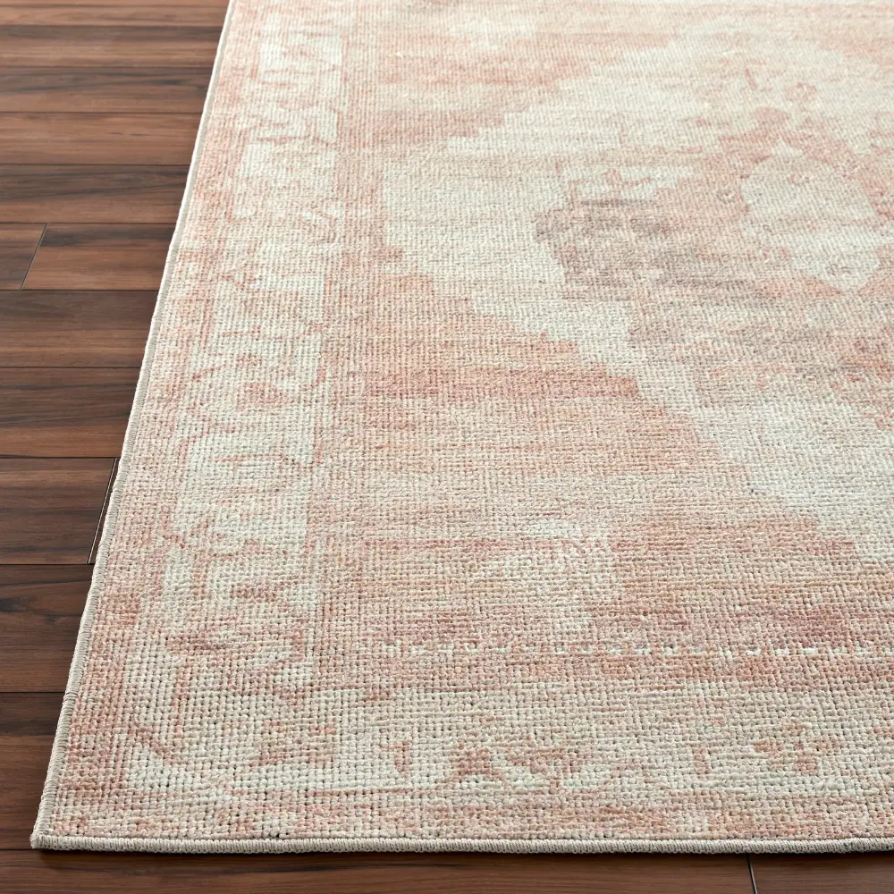 Luca Becki Owens X Livabliss Vintage Oriental Boho Blush/Cream Rug - Image 8