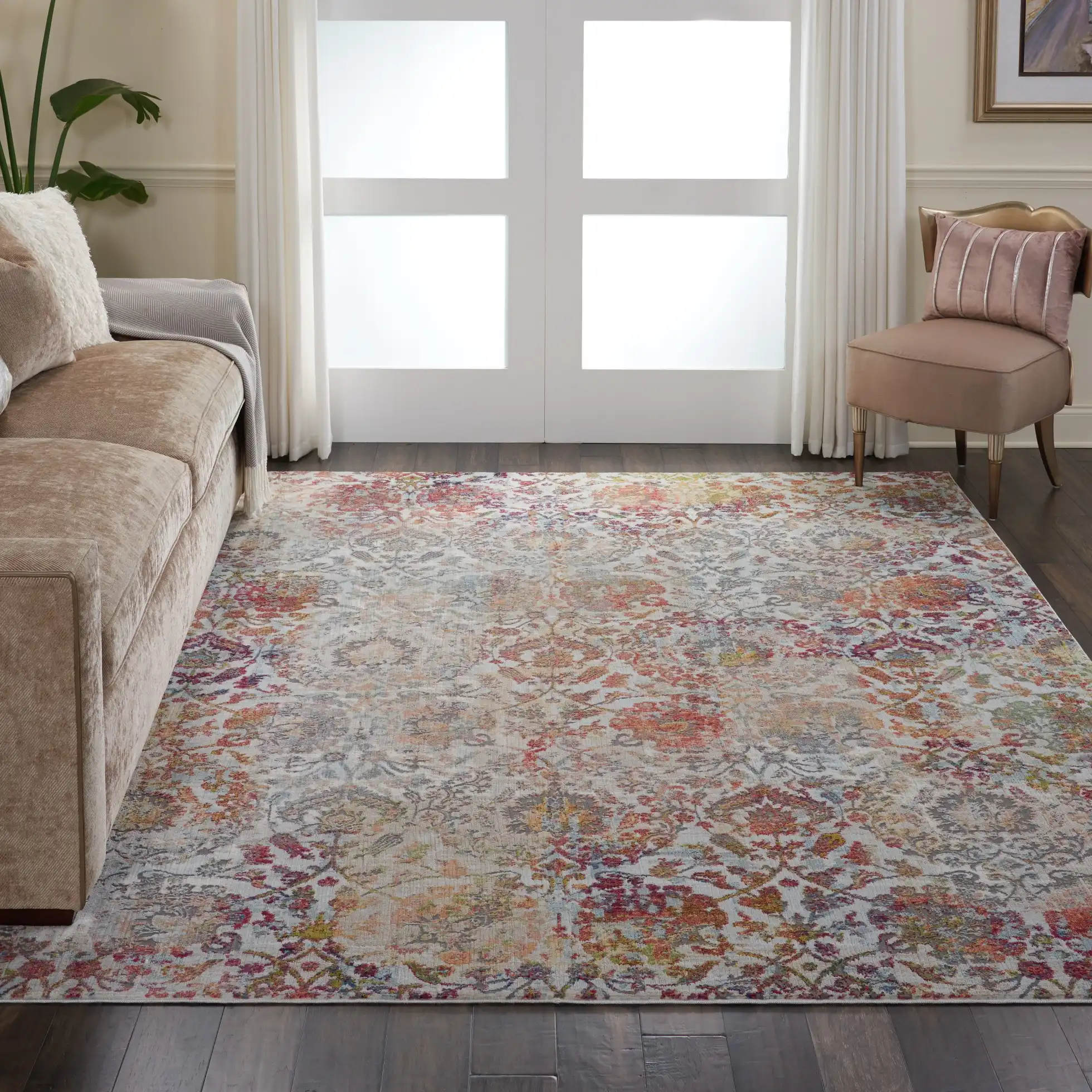 ANKARA GLOBAL ANR06 Ivory Orange Rug - Image 2