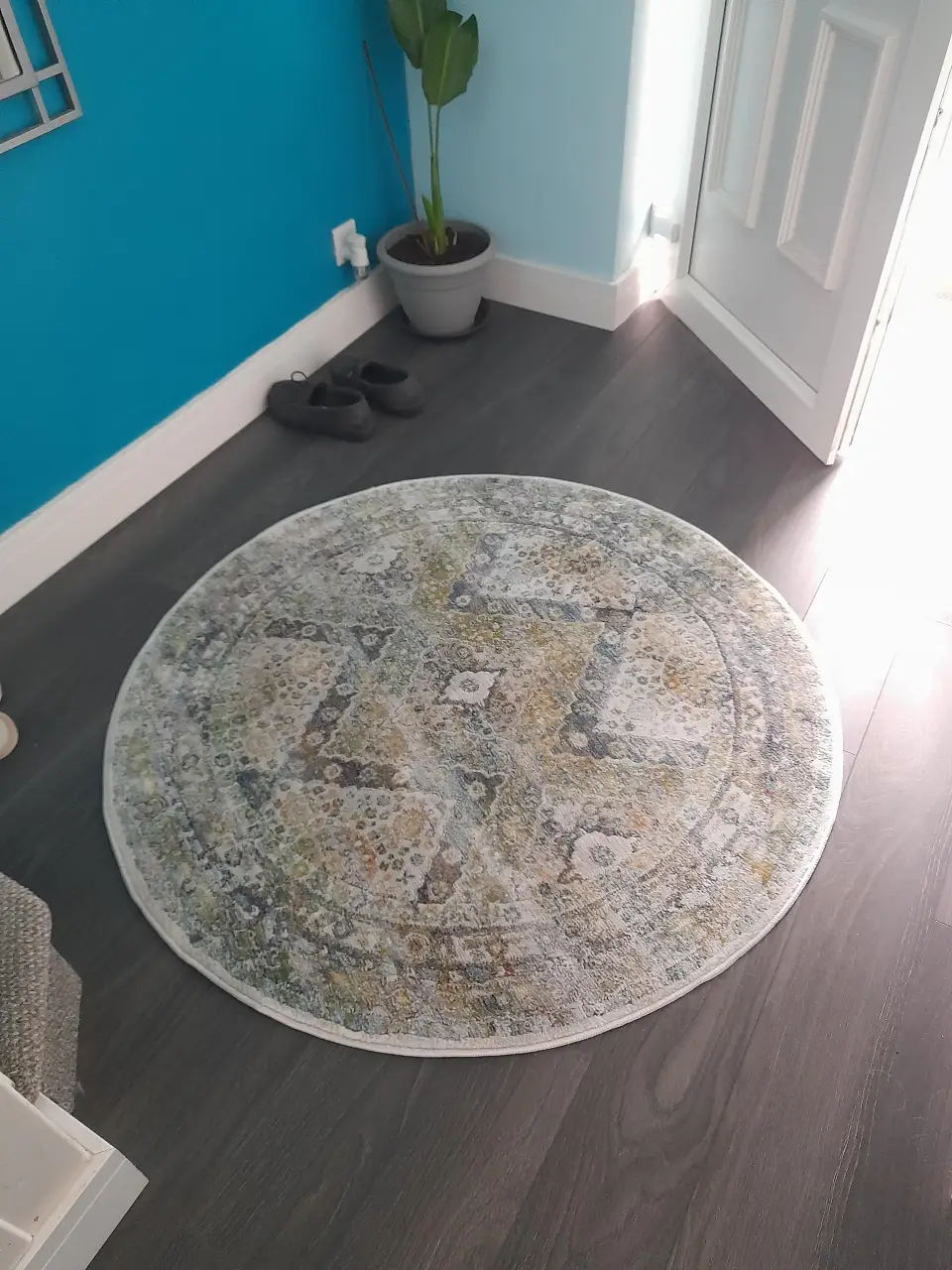 ANKARA GLOBAL ANR07 Blue Green Rug - Image 3