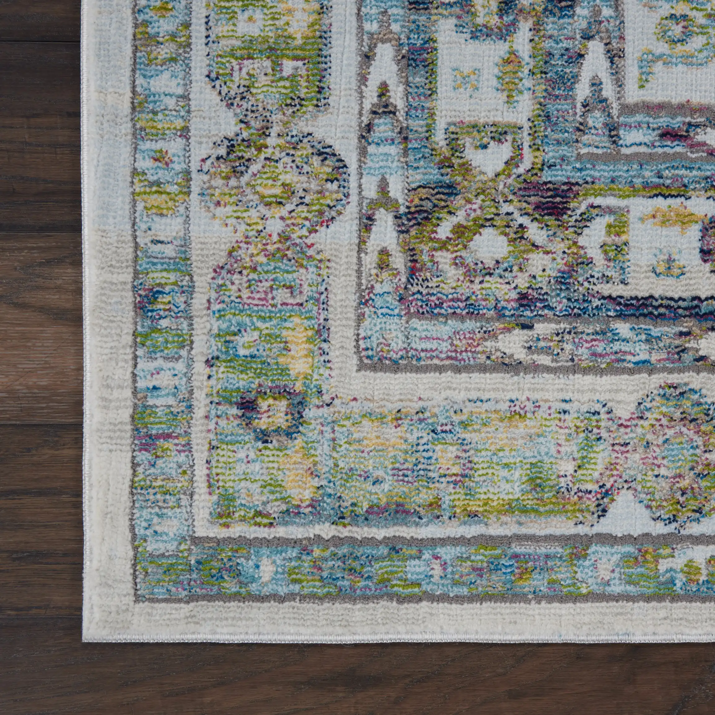 ANKARA GLOBAL ANR07 Blue Green Rug - Image 4