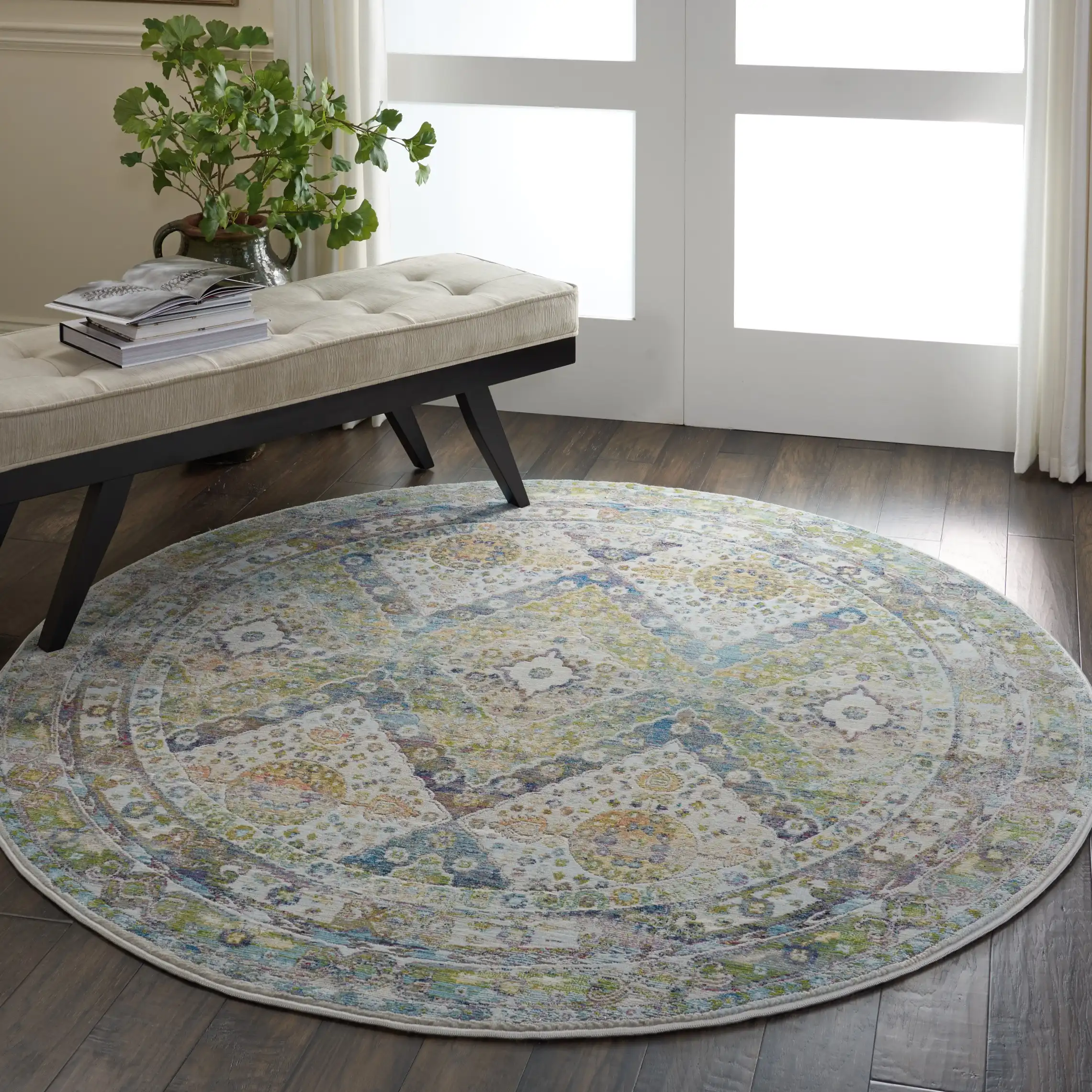 ANKARA GLOBAL ANR07 Blue Green Rug - Image 6