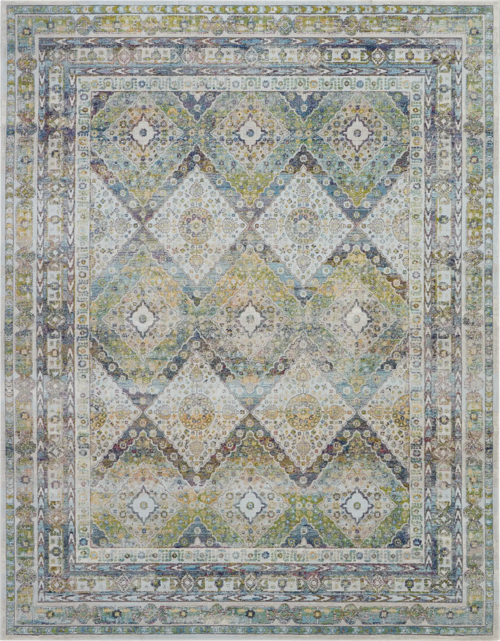 ANKARA GLOBAL ANR07 Blue Green Rug - Image 8