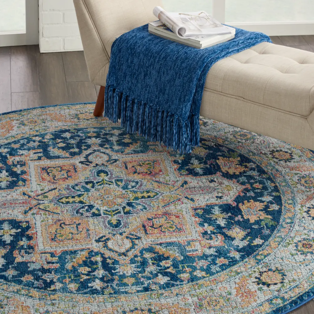 ANKARA GLOBAL ANR11 Blue Multi Rug - Image 9