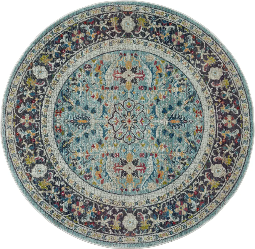 ANKARA GLOBAL ANR14 Teal Multi Rug - Image 11