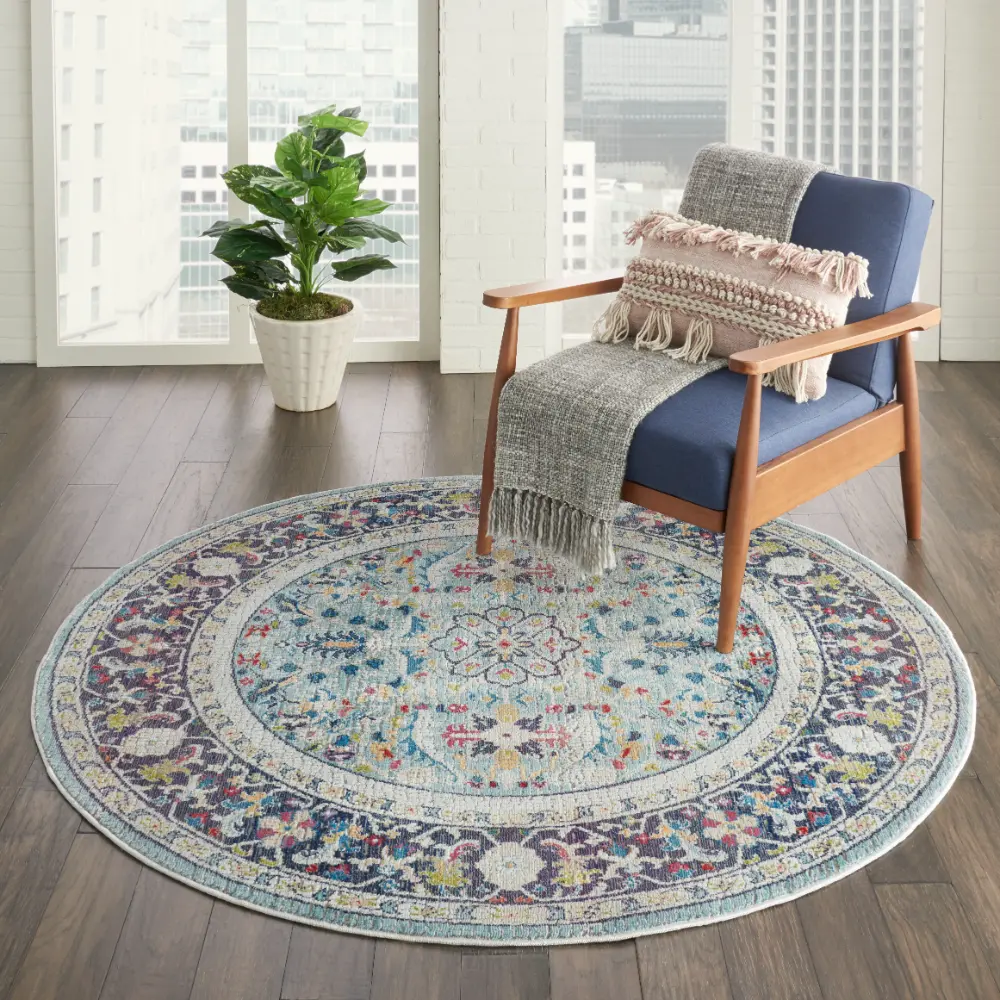 ANKARA GLOBAL ANR14 Teal Multi Rug - Image 12