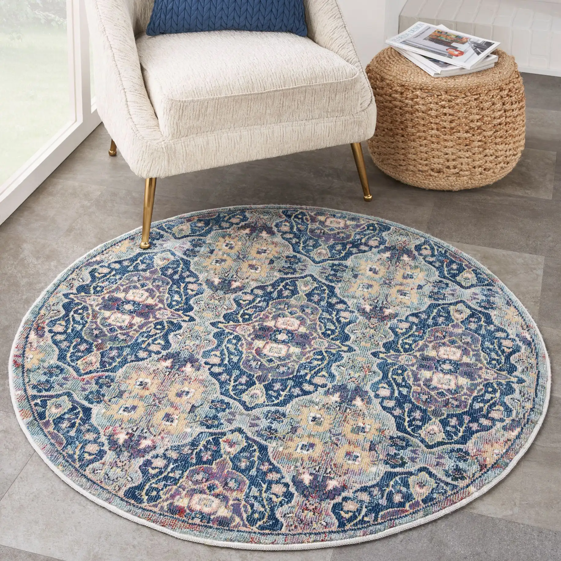 ANKARA GLOBAL ANR16 Navy Multi Rug - Image 3