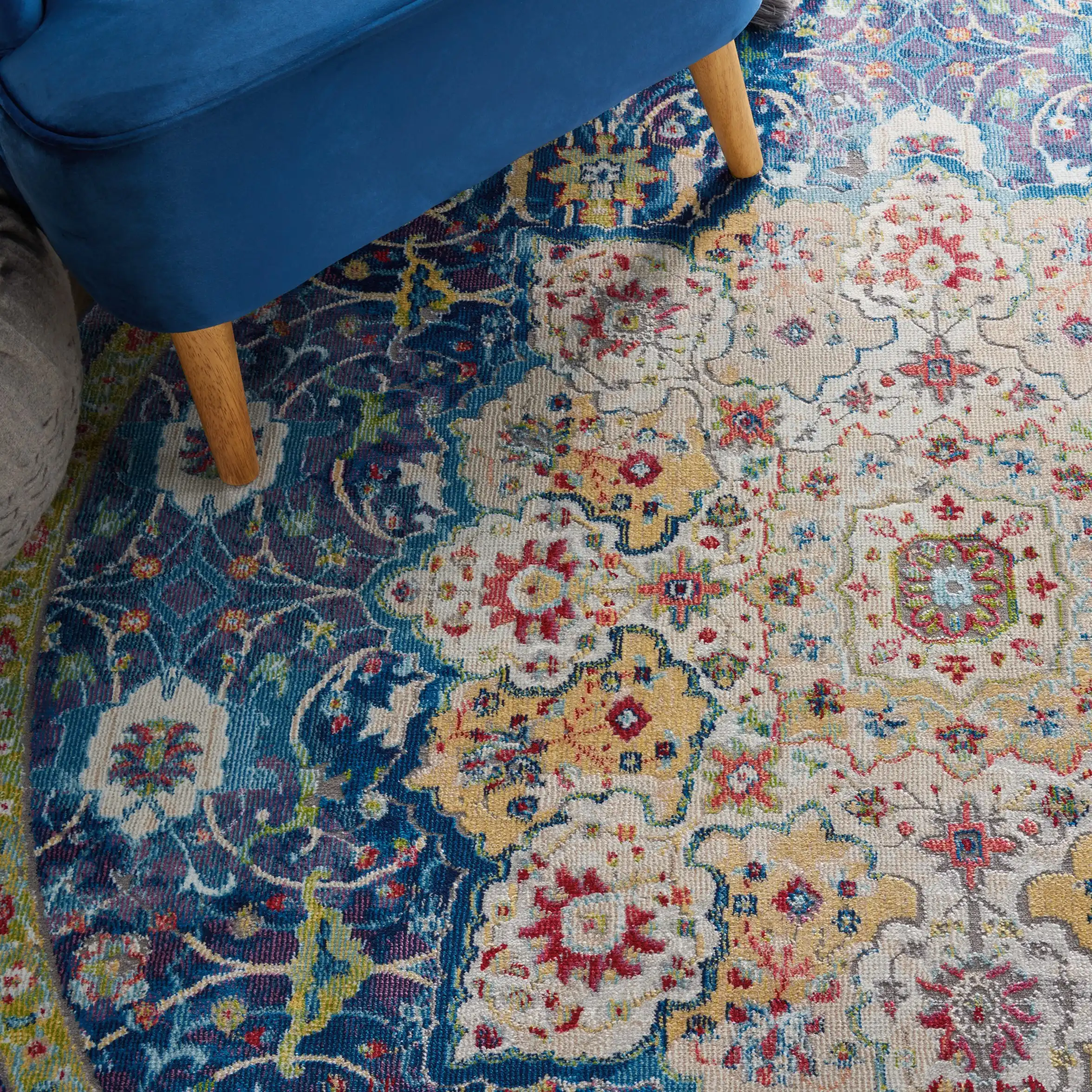 ANKARA GLOBAL ANR3 Blue Rug - Image 3