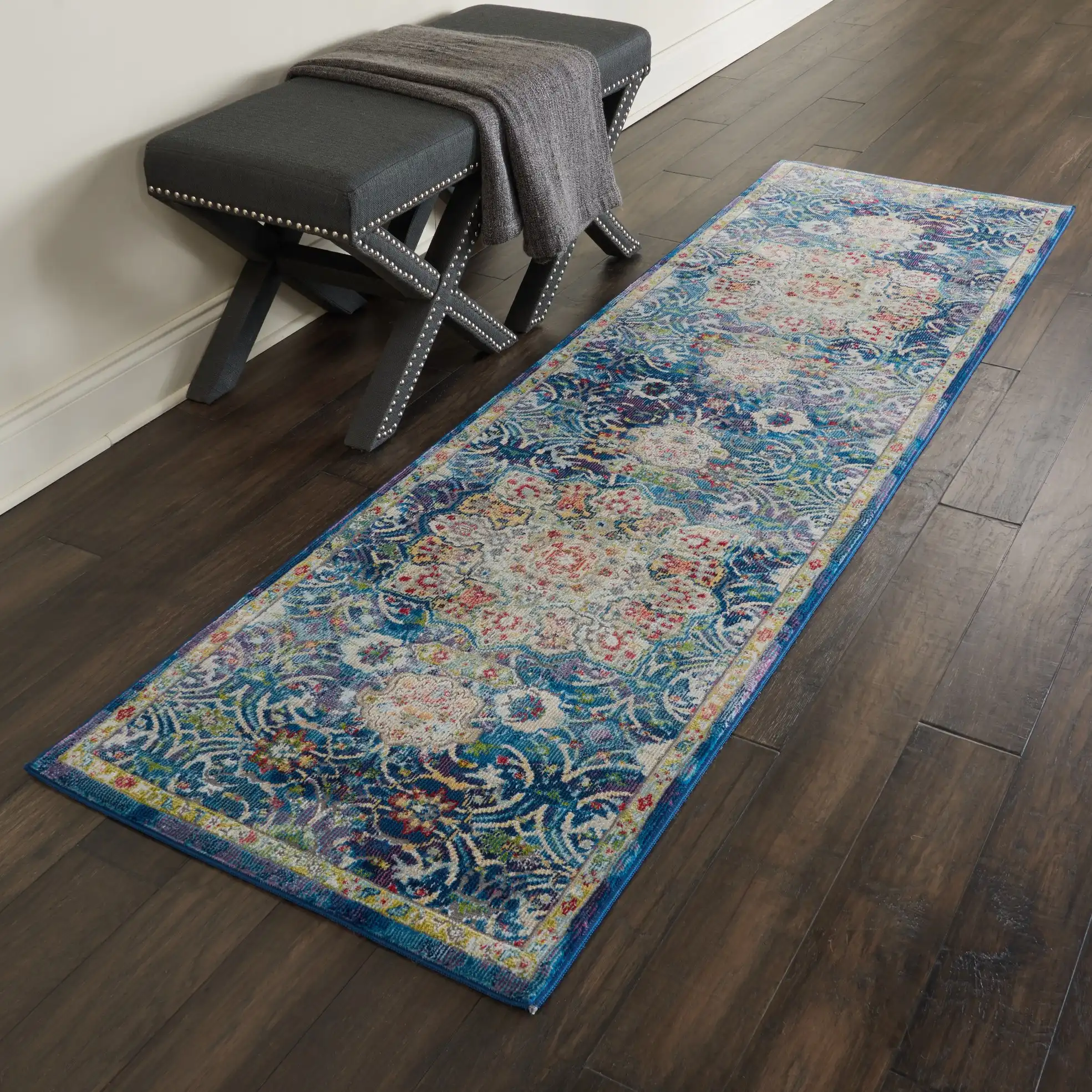 ANKARA GLOBAL ANR3 Blue Rug - Image 4