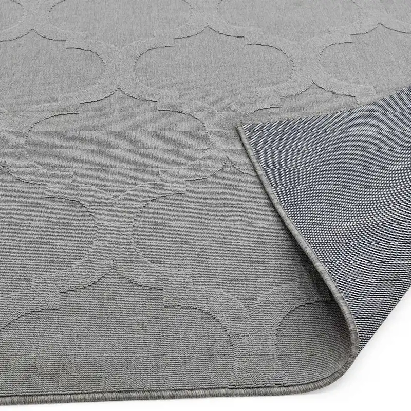 Antibes AN01 Grey Trellis Rug - Image 3