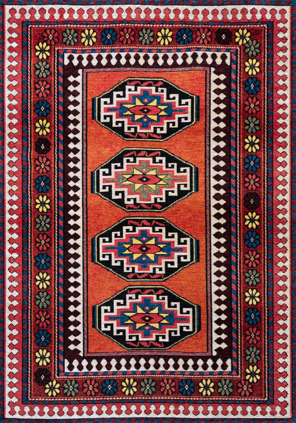 Antiquarian Antalia Red Mix 9844Washable Rug - Image 4