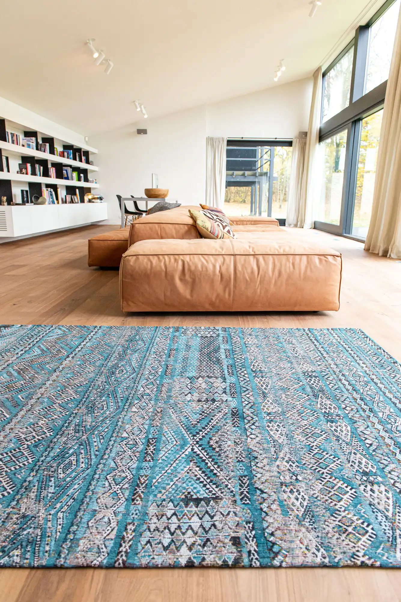 Antiquarian 9110 Zemmuri Blue Washable Rug - Image 5