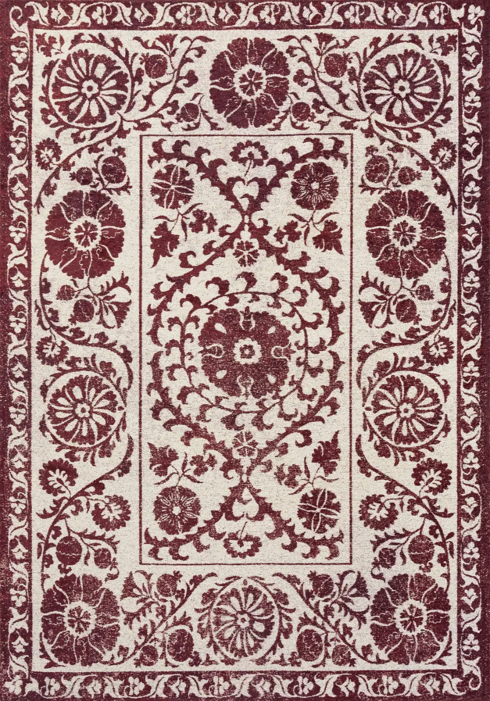 Antiquarian Suzani Zephyr 9734Washable Rug - Image 3