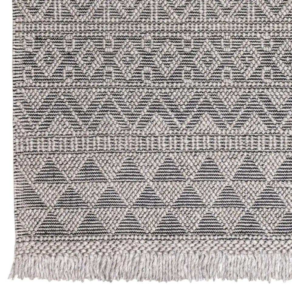 Anya ANYA01 Grey Black Rug - Image 3
