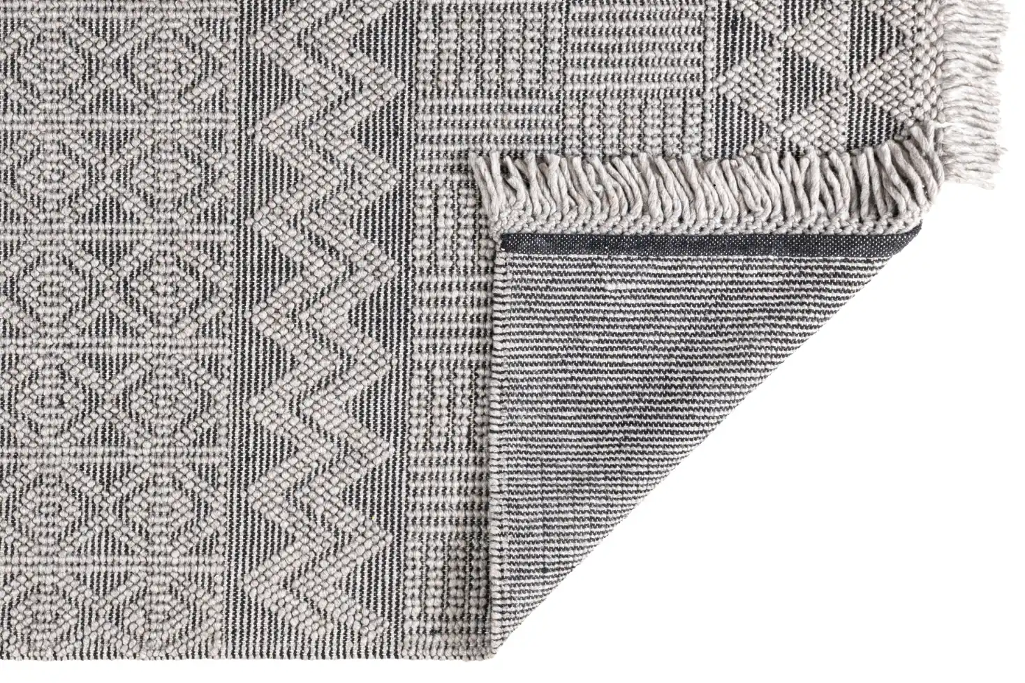 Anya ANYA01 Grey Black Rug - Image 6