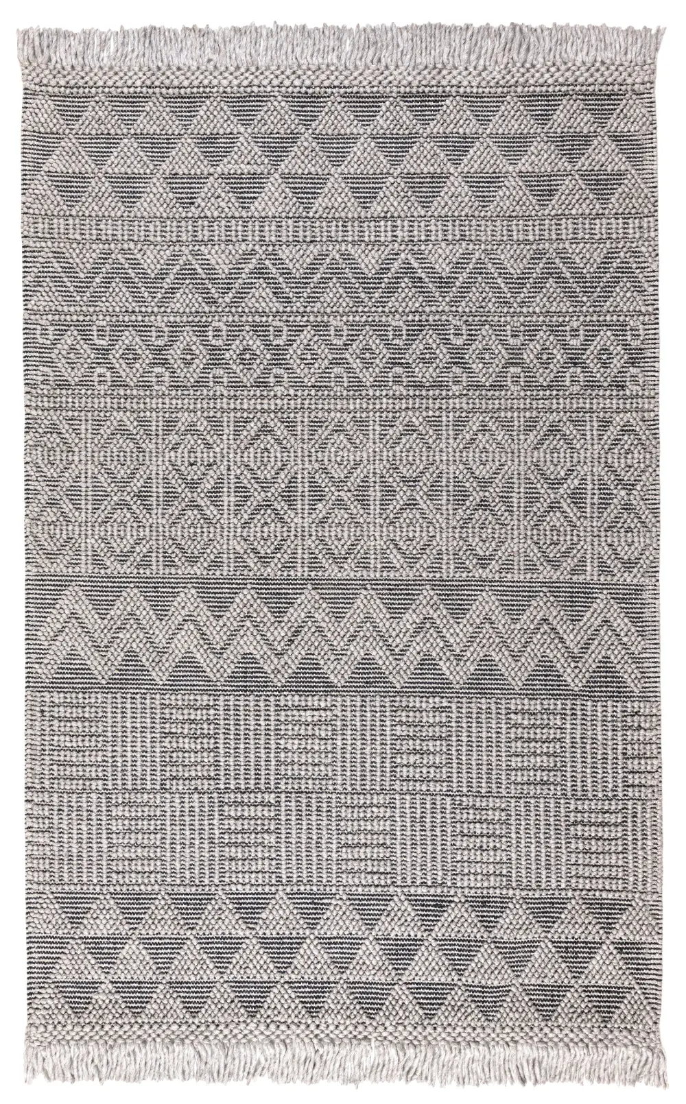 Anya ANYA01 Grey Black Rug - Image 7